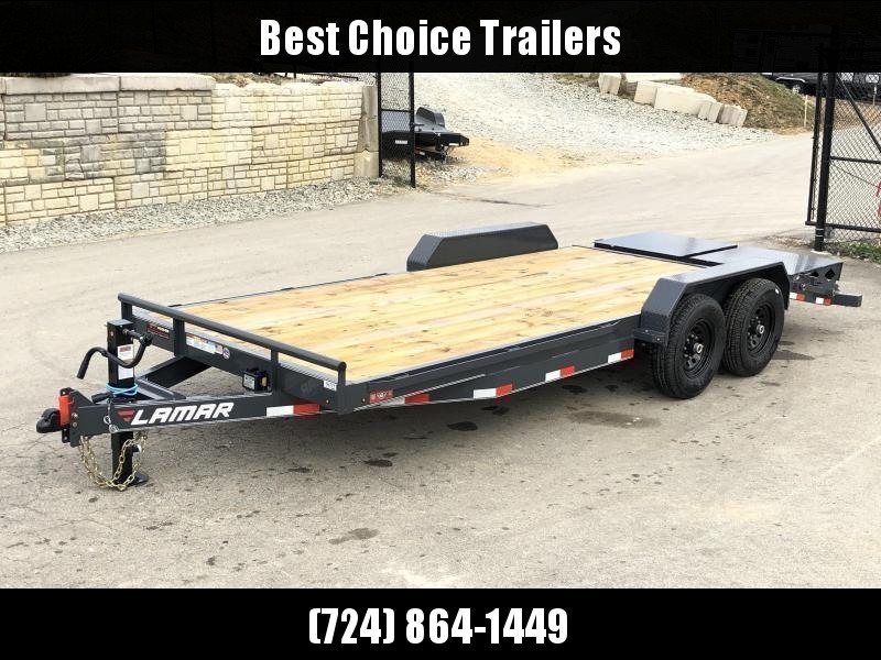 2021 Lamar 7x22' Equipment Trailer 14000# GVW - FULL WIDTH RAMPS * CHARCOAL 2021 Lamar 7x22' Equipment Trailer 14000# GVW - FULL WIDTH RAMPS * CHARCOAL