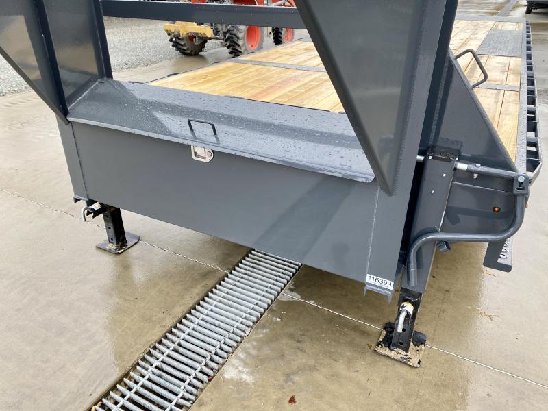 2025 Lamar 102x26' Gooseneck Deckover Power Tilt Trailer 21000# GVW * TRIPLE 7000# AXLES * SCISSOR HOIST UPGRADE * SPARE TIRE * FRONT TOOLBOX * CHARCOAL POWDERCOAT * 10" I-BEAM FRAME+NECK * 6" CHANNEL BED RUNNER * WINCH PLATE * DUAL JACKS MJXAcyro81ok