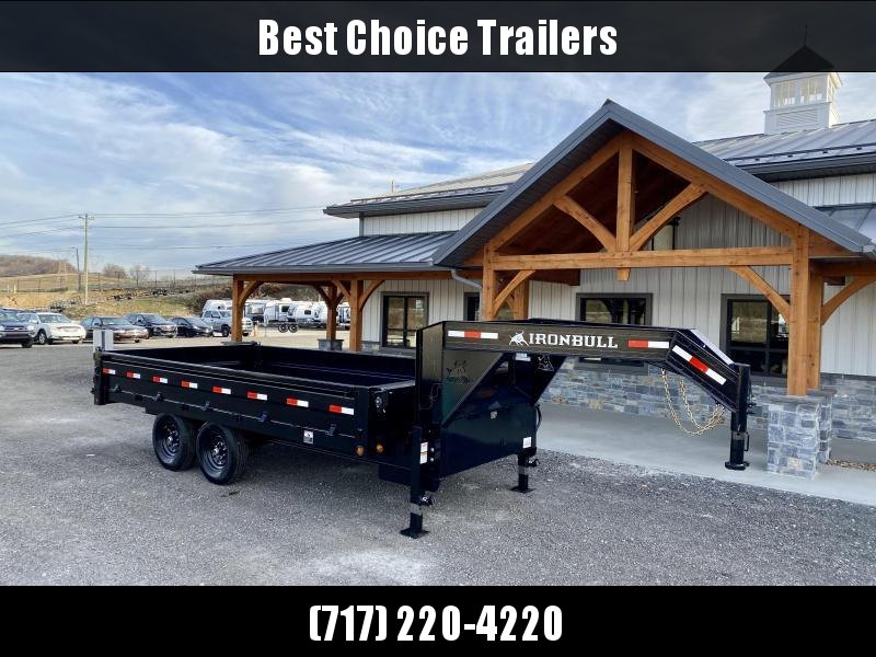 2021 Ironbull 8x16' Gooseneck Deckover Dump Trailer 14000# GVW * TARP KIT * I-BEAM FRAME * BED RUNNERS * FULL FRONT TOOLBOX * DUAL JACKS * FOLD DOWN SIDES * OVERSIZE 5x20 SCISSOR 2021 Ironbull 8x16' Gooseneck Deckover Dump Trailer 14000# GVW * TARP KIT * I-BEAM FRAME * BED RUNNERS * FULL FRONT TOOLBOX * DUAL JACKS * FOLD DOWN SIDES * OVERSIZE 5x20 SCISSOR