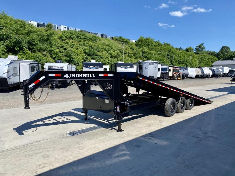 2022 Ironbull 102x26' Gooseneck Deckover Power Tilt Trailer 21000# GVW * DUAL JACKS * WIRELESS REMOTE * WINCH PLATE * TRIPLE AXLE * SLIDING WINCH TRACK * I-BEAM FRAME * RUBRAIL/STAKE POCKETS/PIPE SPOOLS/D-RINGS/BANJO EYES * 4X4X1/4 WALL TUBE BED RUNN 2022 Ironbull 102x26' Gooseneck Deckover Power Tilt Trailer 21000# GVW * DUAL JACKS * WIRELESS REMOTE * WINCH PLATE * TRIPLE AXLE * SLIDING WINCH TRACK * I-BEAM FRAME * RUBRAIL/STAKE POCKETS/PIPE SPOOLS/D-RINGS/BANJO EYES * 4X4X1/4 WALL TUBE BED RUNN