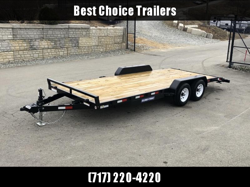 2021 Sure-Trac 7x22' Wood Deck Car Hauler 9900# GVW * RUBRAIL * REAR SLIDE OUT PUNCH PLATE FINGERJOINTED RAMPS * DIAMOND PLATE FENDERS * SEALED WIRING HARNESS * SET BACK JACK * STAKE POCKETS/D-RINGS * DIAMOND PLATE DOVETAIL 2021 Sure-Trac 7x22' Wood Deck Car Hauler 9900# GVW * RUBRAIL * REAR SLIDE OUT PUNCH PLATE FINGERJOINTED RAMPS * DIAMOND PLATE FENDERS * SEALED WIRING HARNESS * SET BACK JACK * STAKE POCKETS/D-RINGS * DIAMOND PLATE DOVETAIL