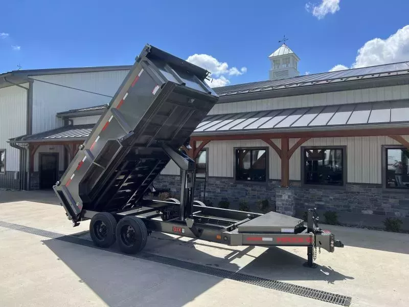 2026 MAXXD 7x14' DJX Dump Trailer 16000# GVW * 4' HIGH SIDES * 7GA FLOOR * DEXTER 8000# AXLES * 17.5" 18-PLY RUBBER * OVERSIZE 6X20 SCISSOR * 8"/15# I-BEAM FRAME *12" O.C. C/M * WIRELESS REMOTE * COMBO GATE * HD TOP RAIL * DELUXE TARP * REAR JACKS
