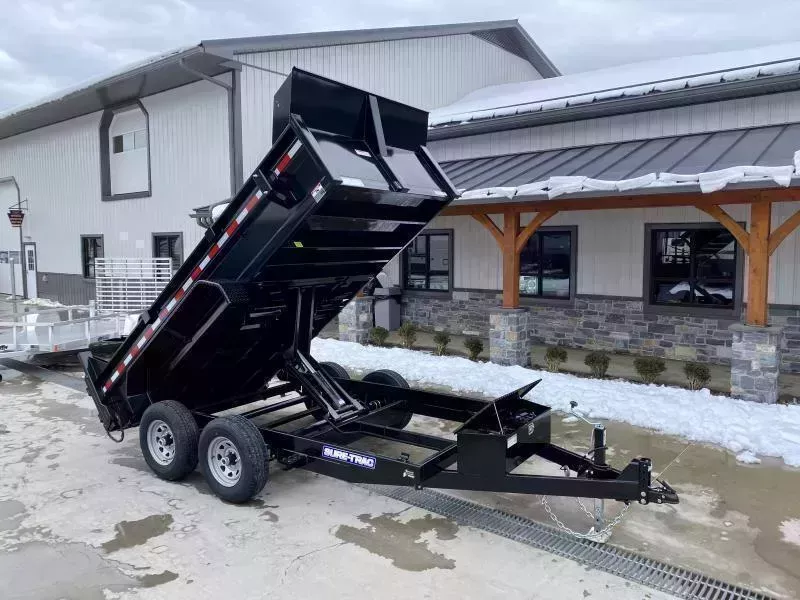 2026 Sure-Trac 6x12' Dump Trailer 9900# GVW * SCISSOR HOIST * ADJUSTABLE COUPLER * UNDERMOUNT RAMPS * COMBO GATE * 7K DROP LEG JACK * FRONT/REAR BULKHEAD * INTEGRATED KEYWAY * SPARE MOUNT * HD FENDERS * 4" TUBE BEDFRAME * TRIPLE TUBE TONGUE * POWDERCOATED