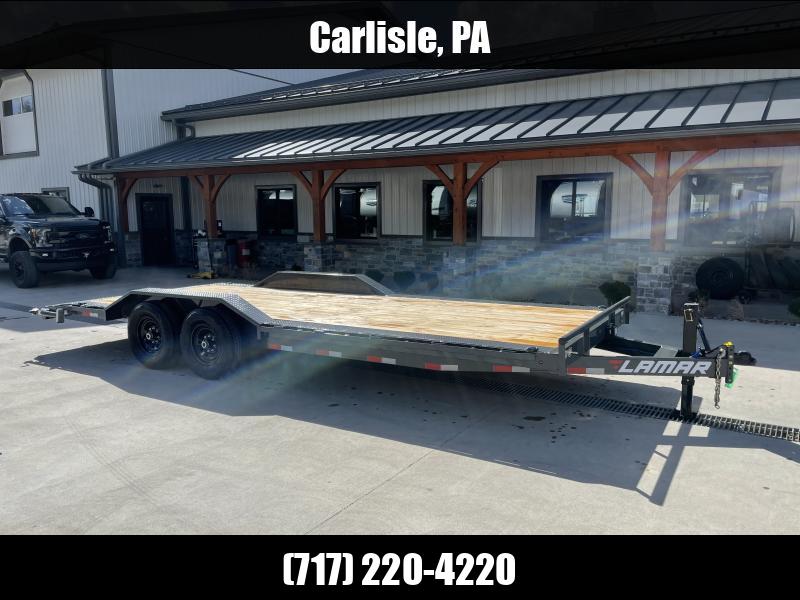 2025 Lamar 102x22' Car Hauler Trailer 14000# GVW * SLIDE IN RAMPS ...