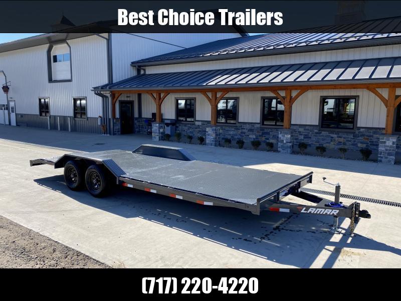 2024 Lamar 102x22' Buggy Hauler Car Trailer 9990# GVW * 102" DECK * DRIVE OVER FENDERS * 11GA STEEL DECK * CHARCOAL POWDERCOATING * 7K DROP LEG JACK * CHANNEL C/M * ADJUSTABLE COUPLER * RUBRAIL