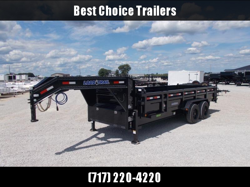 2021 Load Trail 7x20' Gooseneck Dump Trailer 20000# GVW * DEXTER 10000# TORSION AXLES * OVERSIZE 6X30" HOIST * 7GA FLOOR * 3-WAY GATE * I-BEAM FRAME * TARP KIT * INTEGRATED KEYWAY * POWDER PRIMER * DUAL 12K JACKS 2021 Load Trail 7x20' Gooseneck Dump Trailer 20000# GVW * DEXTER 10000# TORSION AXLES * OVERSIZE 6X30" HOIST * 7GA FLOOR * 3-WAY GATE * I-BEAM FRAME * TARP KIT * INTEGRATED KEYWAY * POWDER PRIMER * DUAL 12K JACKS