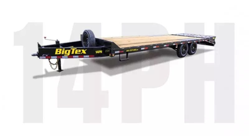 2026 Big Tex Trailers 14PH 102x25' Beavertail Deckover Trailer 14000# GVW * 12" PIERCED I-BEAM FRAME * STAKE POCKETS/RUBRAIL/PIPE SPOOLS * FULL WIDTH RAMPS * 4-BOLT HD COUPLER * DROP LEG JACK * SLIPPER SPRING SUSPENSION