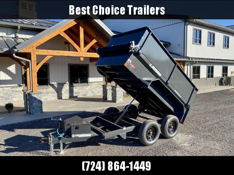 2021 Lamar 5x10' High Side Dump Trailer 7000# GVW * 2' SIDE EXTENSIONS * DELUXE TARP KIT * SPARE TIRE + MOUNT * UNDERMOUNT RAMPS * CHARCOAL * ADJUSTABLE COUPLER * RIGID RAILS * 110V CHARGER * DOUBLE CHANNEL FRAME * 10GA FLOOR 2021 Lamar 5x10' High Side Dump Trailer 7000# GVW * 2' SIDE EXTENSIONS * DELUXE TARP KIT * SPARE TIRE + MOUNT * UNDERMOUNT RAMPS * CHARCOAL * ADJUSTABLE COUPLER * RIGID RAILS * 110V CHARGER * DOUBLE CHANNEL FRAME * 10GA FLOOR