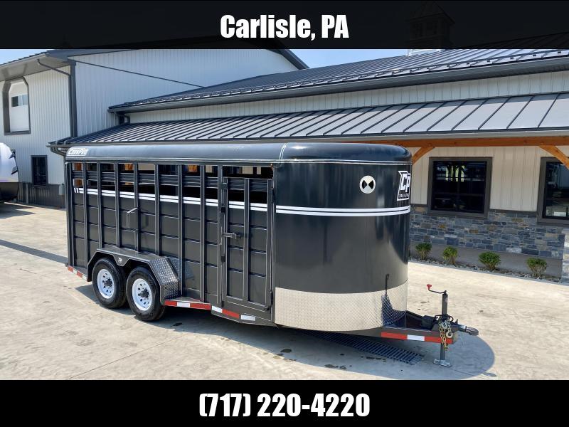 2024 Corn Pro 18' Livestock Trailer 12000# GVW * GREY/CHARCOAL