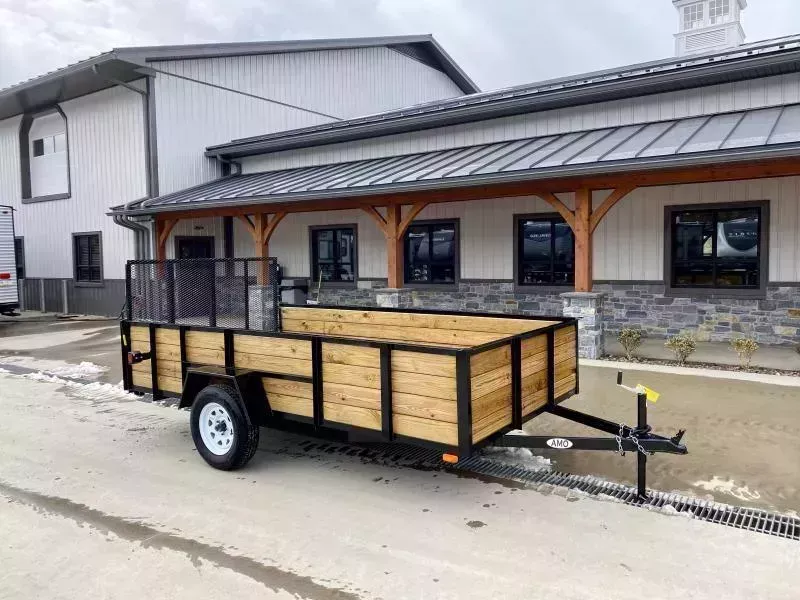 2026 AMO 78x12' High Side Utility Landscape Trailer 2990# GVW * 3-BOARD HIGH SIDE * 2' SIDES * TOOLESS GATE REMOVAL * TIE DOWNS