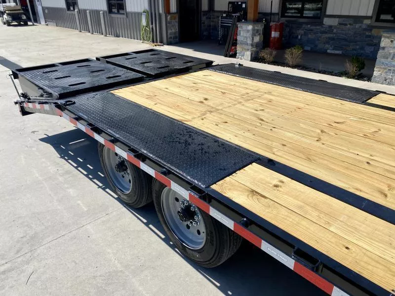 2025 Sure-Trac 102x25' HD Beavertail Deckover Trailer 17600# GVW * 8000# AXLES * 17.5" 16-PLY TIRES * 3 3/8" BRAKES * FULL WIDTH RAMPS * 12" I-BEAM * PIERCED FRAME * RUBRAIL/STAKE POCKETS/PIPE SPOOLS/10 D-RINGS EeXD8ap97hha