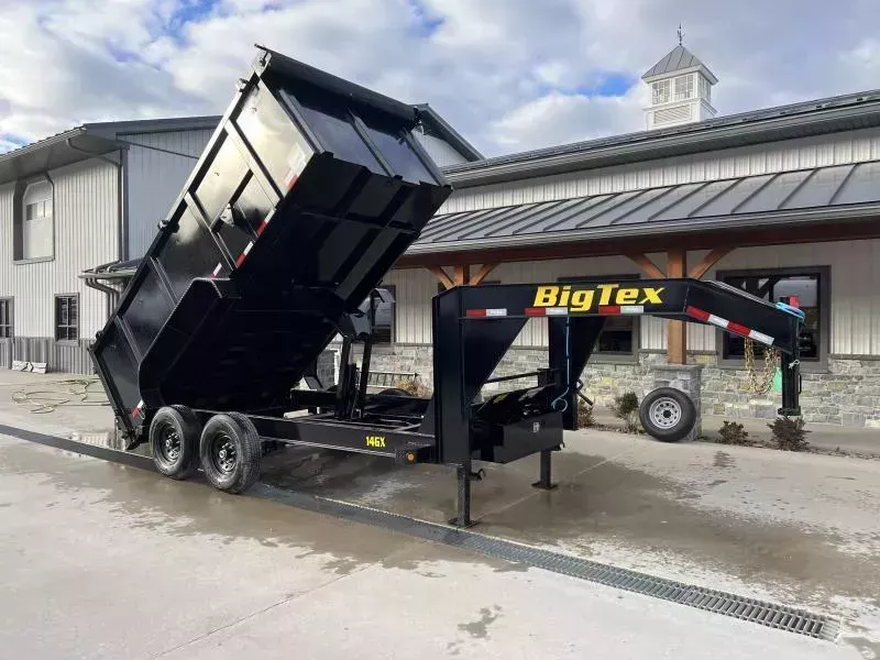 2026 Big Tex Trailers 14GX 7x14' HD Gooseneck High Side Dump Trailer 15900# GVW * SCISSOR HOIST * 4' HIGH SIDES * 8" I-BEAM/13# FRAME * UNDERMOUNT RAMPS * COMBO GATE