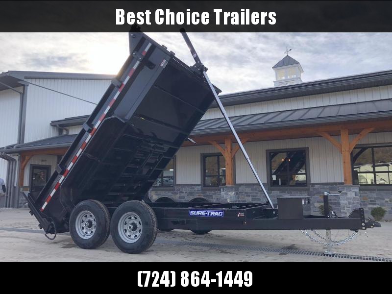 2022 Sure-Trac 7x12' Dump Trailer 14000# GVW * TELESCOPIC HOIST * FRONT/REAR BULKHEAD * INTEGRATED KEYWAY * 2' SIDES * UNDERBODY TOOL TRAY * ADJUSTABLE COUPLER * 110V CHARGER * UNDERMOUNT RAMPS * COMBO GATE * 12K DROP LEG JACK * SPARE MOUNT * CLEARANCE 2022 Sure-Trac 7x12' Dump Trailer 14000# GVW * TELESCOPIC HOIST * FRONT/REAR BULKHEAD * INTEGRATED KEYWAY * 2' SIDES * UNDERBODY TOOL TRAY * ADJUSTABLE COUPLER * 110V CHARGER * UNDERMOUNT RAMPS * COMBO GATE * 12K DROP LEG JACK * SPARE MOUNT * CLEARANCE