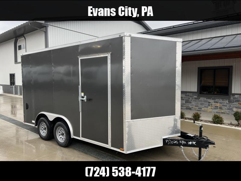2025 Quality 8.5x16' Enclosed Car Hauler Trailer 7000# GVW * SILVER EXTERIOR * HD RAMP DOOR * PLYWOOD WALLS & FLOORS * TUBE WALL AND CEILING STUDS * LED LIGHTS * 16" O.C. WALL AND FLOORS * RV DOOR * V-NOSE 1750183927