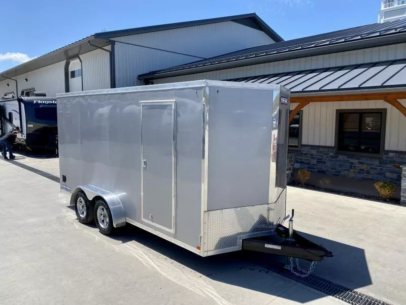 2026 Sure-Trac 7x14' Enclosed Cargo Trailer 7000# GVW * 7' HEIGHT - UTV PKG * SILVER EXTERIOR * TORSION * SCREWLESS * ALUM WHEELS * 1PC ROOF * 6" FRAME