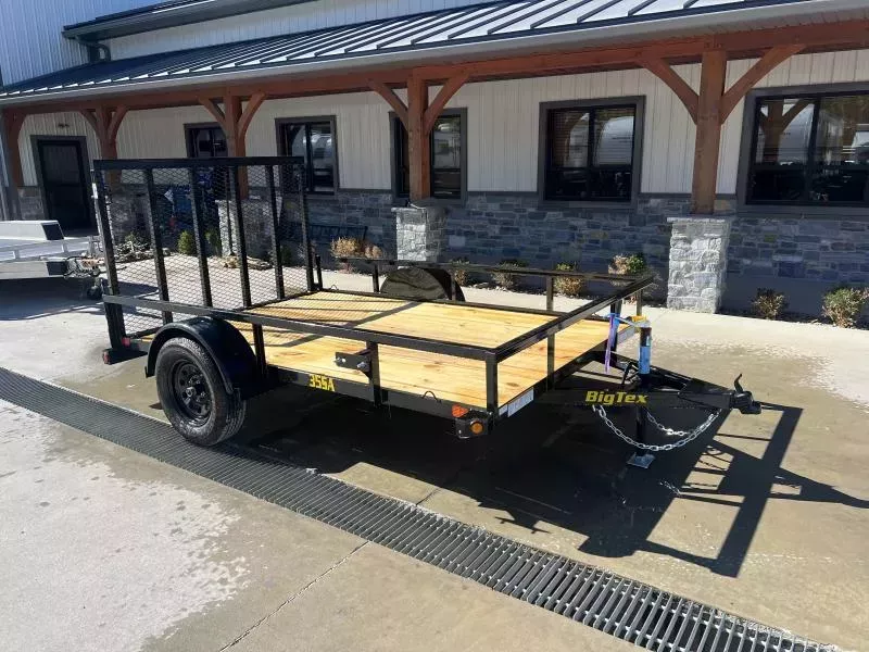 2026 Big Tex Trailers 35SA 77"x10' Tube Top Landscape Utility Trailer 2995# GVW * 77" WIDTH * 2X2" TUBE TOPRAIL * SETBACK JACK * (4) TIE DOWNS * LED LIGHTS * SPARE MOUNT