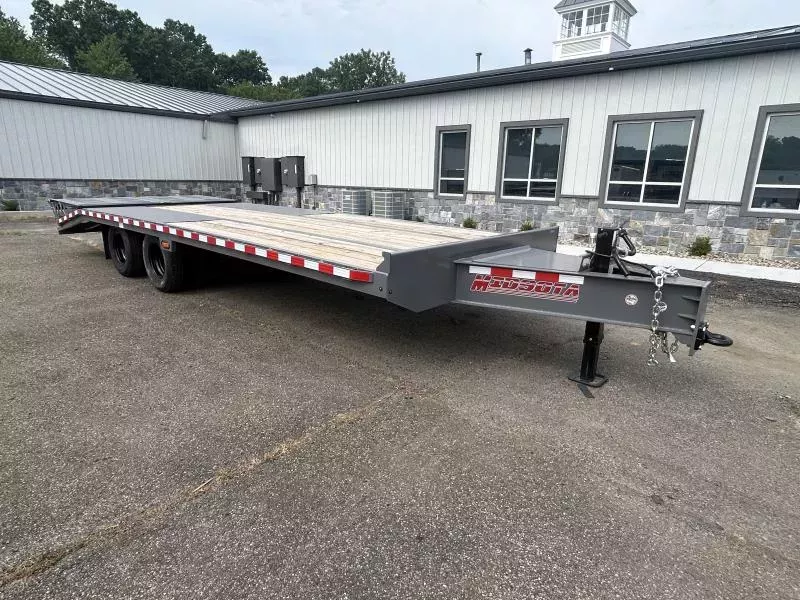 2025 Midsota 102x24' Pintle Beavertail Deckover 22000# GVW * FULL WIDTH RAMPS * ENGINEERED I-BEAM * DEXTER AXLES * GREY PAINT * TORQUE TUBE * URETHANE/POLYMER PAINT
