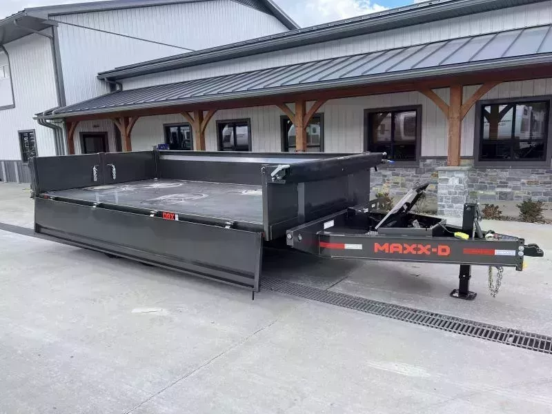 2026 MAXXD 8x16' D9X Gooseneck Dump Trailer 21000# GVW * DEXTER TRIPLE AXLE * 10" I-BEAM * 24" FOLD DOWN SIDES * OVERSIZE 6X20 SCISSOR * 10" I-BEAM * WIRELESS REMOTE * 12" O.C. C/M * 7GA FLOOR * DELUXE TARP KIT * COMBO GATE * REAR JACKSTANDS