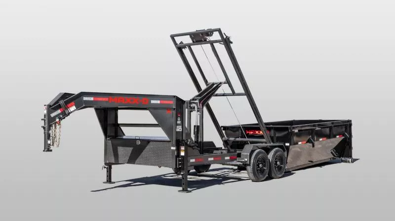 2026 MAXX-D 7x14' Roll-Off Dump Trailer 17500# GVW * DEXTER 8000# AXLES * ELECTRIC FLIP OVER TARP KIT *  22K WINCH * I-BEAM FRAME * WIRELESS REMOTE * AGM GROUP 31 BATTERY * 17.5" RUBBER