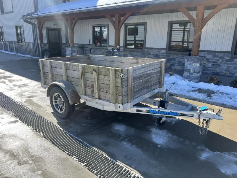 USED Wolverine Trailers 5X8 2995 GVW Aluminum High Side Utility Trailer * Ramps * 