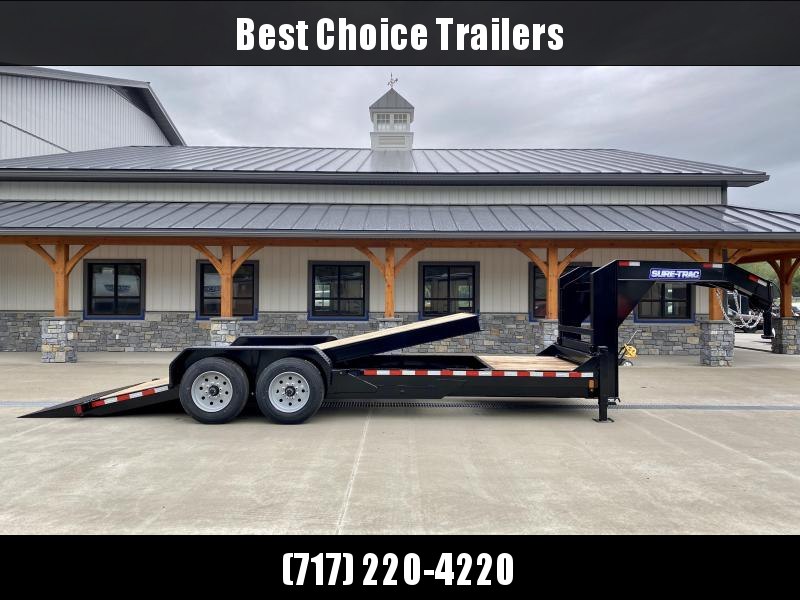 2021 Sure-Trac 7x22' Gooseneck Gravity Tilt Equipment Trailer 16000# GVW * 8K AXLE UPGRADE * 18+4' SPLIT DECK * TOOLBOX * DUAL 12K JACKS * D-RINGS/RUBRAIL/STAKE POCKETS * OAK DECKING * 17.5" RUBBER 2021 Sure-Trac 7x22' Gooseneck Gravity Tilt Equipment Trailer 16000# GVW * 8K AXLE UPGRADE * 18+4' SPLIT DECK * TOOLBOX * DUAL 12K JACKS * D-RINGS/RUBRAIL/STAKE POCKETS * OAK DECKING * 17.5" RUBBER