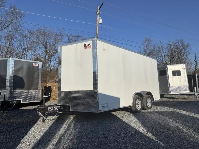 2025 Quality 8.5x12' Enclosed Car Hauler Trailer 7000# GVW * SILVER EXTERIOR * HD RAMP DOOR * PLYWOOD WALLS & FLOORS * TUBE WALL AND CEILING STUDS * LED LIGHTS * 16" O.C. WALL AND FLOORS * RV DOOR * V-NOSE