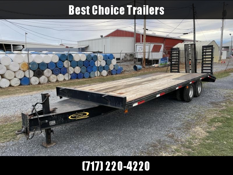 USED 2005 Quality 102x25' Tandem Dual Beavertail Flatbed Trailer 25000# GVW * INTEGRATED TOOLBOX * I-BEAM FRAME USED 2005 Quality 102x25' Tandem Dual Beavertail Flatbed Trailer 25000# GVW * INTEGRATED TOOLBOX * I-BEAM FRAME