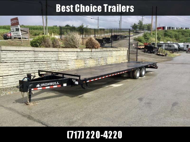 2021 Ironbull 102x26' Pintle Beavertail Deckover Trailer 25990# GVW * 12000# DEXTER'S * FULL WIDTH RAMPAGE RAMPS * PIERCED FRAME * UNDER FRAME BRIDGE * TORQUE TUBE * MUD FLAPS * SPARE MOUNT 2021 Ironbull 102x26' Pintle Beavertail Deckover Trailer 25990# GVW * 12000# DEXTER'S * FULL WIDTH RAMPAGE RAMPS * PIERCED FRAME * UNDER FRAME BRIDGE * TORQUE TUBE * MUD FLAPS * SPARE MOUNT