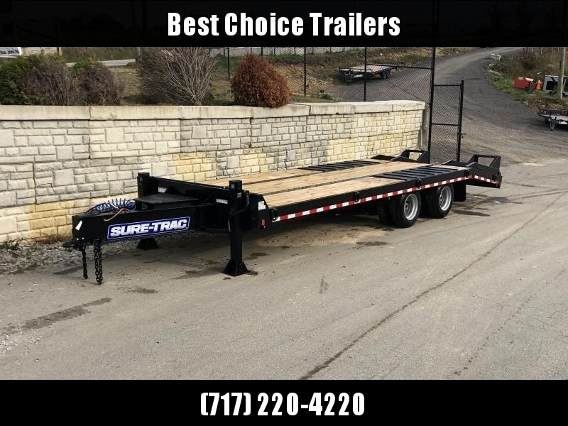 2020 Sure Trac 102x25' Air Brake Beavertail Deckover Trailer 49000# GVW * PIERCED FRAME * 14" I-BEAM FRAME * 215/17.5 LRH 16-PLY * 2" OAK DECK * HUTCH 9700 SUSPENSION * DUAL 50K 2-SPEED JOST JACKS * LOCKABLE TOOLBOX * BI-DIRECTIONAL RAMPS * (12) 1" D-RING 2020 Sure Trac 102x25' Air Brake Beavertail Deckover Trailer 49000# GVW * PIERCED FRAME * 14" I-BEAM FRAME * 215/17.5 LRH 16-PLY * 2" OAK DECK * HUTCH 9700 SUSPENSION * DUAL 50K 2-SPEED JOST JACKS * LOCKABLE TOOLBOX * BI-DIRECTIONAL RAMPS * (12) 1" D-RING