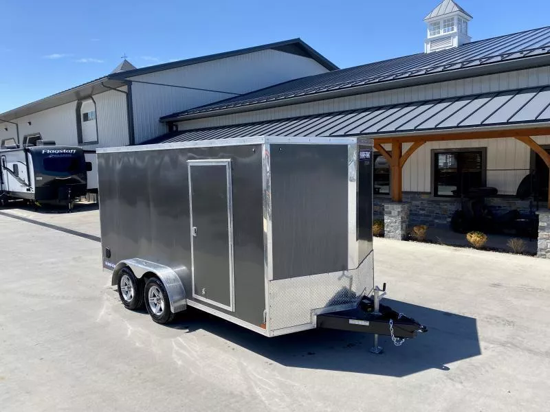2026 Sure-Trac 7x14' Enclosed Cargo Trailer 7000# GVW * CHARCOAL * TORSION * SCREWLESS * ALUM WHEELS * 1PC ROOF * 6'6" H * 6" FRAME