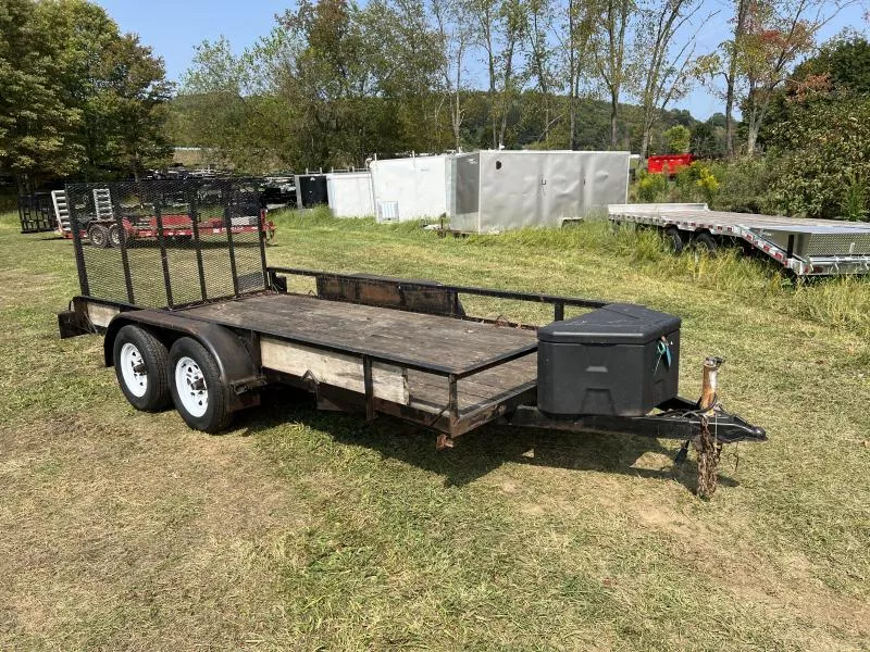 USED Mustang 7X14 7000 GVW Utility Trailer * TOOLBOX * 