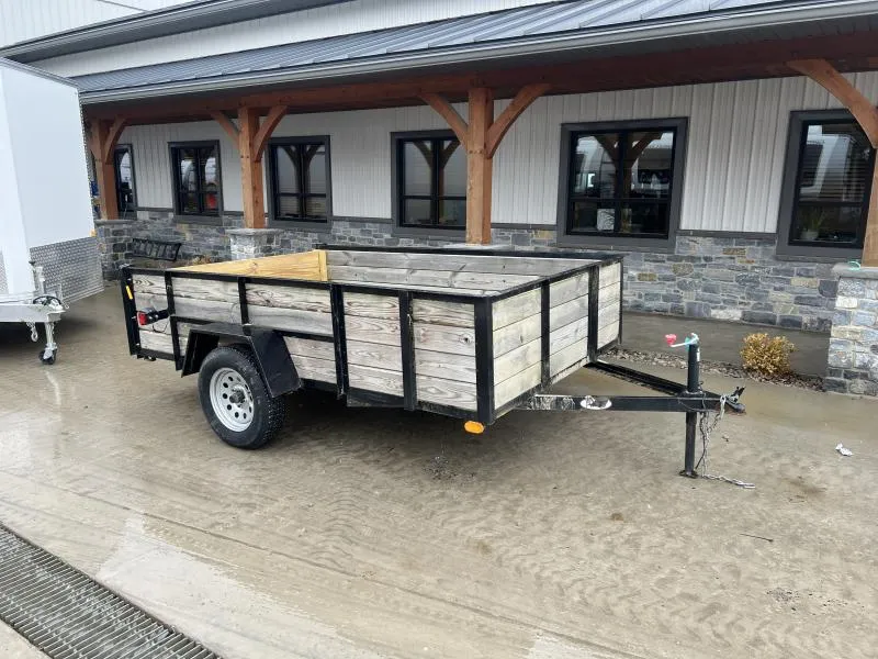 USED 2021 AMO 78x10' High Side Utility Landscape Trailer 2990# GVW * 4-BOARD HIGH SIDE * 2' SIDES * TOOLESS GATE REMOVAL * TIE DOWNS