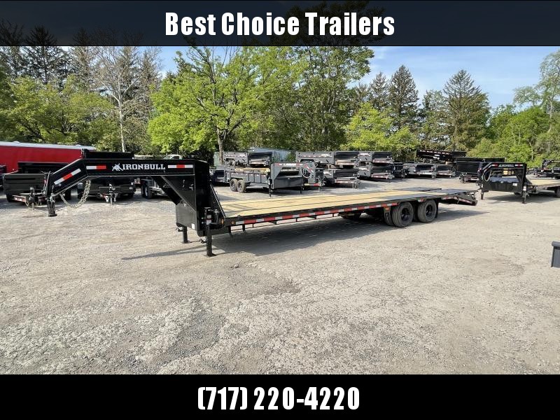 2022 Ironbull 102x40' Gooseneck Beavertail Deckover Trailer 24000# GVW * DEXTER 12K AXLES * EOH DISC BRAKES * HDSS SUSPENSION * FULL WIDTH RAMPS * RATCHET TRACK * 14-PLY RUBBER * PIERCED FRAME * SPARE TIRE * UNDER FRAME BRIDGE * TORQUE TUBE * RUBRAIL/STAK 2022 Ironbull 102x40' Gooseneck Beavertail Deckover Trailer 24000# GVW * DEXTER 12K AXLES * EOH DISC BRAKES * HDSS SUSPENSION * FULL WIDTH RAMPS * RATCHET TRACK * 14-PLY RUBBER * PIERCED FRAME * SPARE TIRE * UNDER FRAME BRIDGE * TORQUE TUBE * RUBRAIL/STAK