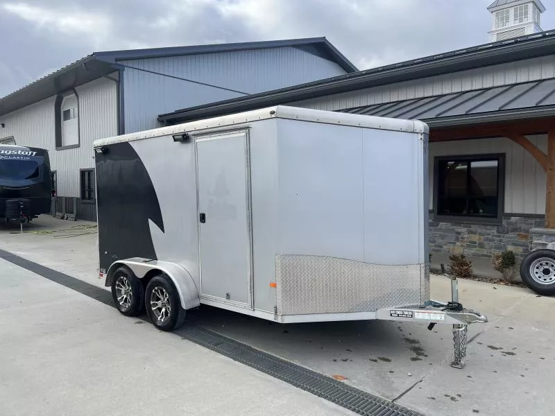 2020 NEO Trailers 7X12 7000 GVW TANDEM AXLE ALUMINUM ENCLOSED CARGO TRAILER * ALUM RIMS * E-TRACK - BUILT IN STORAGE * OUTLETS * D-RINGS * VINYL WALLS *