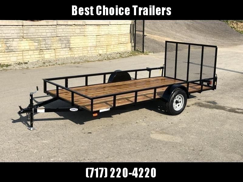 2022 AMO 78x14' Utility Landscape Trailer 2990# GVW * 4' GATE * TOOLESS GATE REMOVAL * 3500# AXLE * 15" RADIAL TIRES 2022 AMO 78x14' Utility Landscape Trailer 2990# GVW * 4' GATE * TOOLESS GATE REMOVAL * 3500# AXLE * 15" RADIAL TIRES