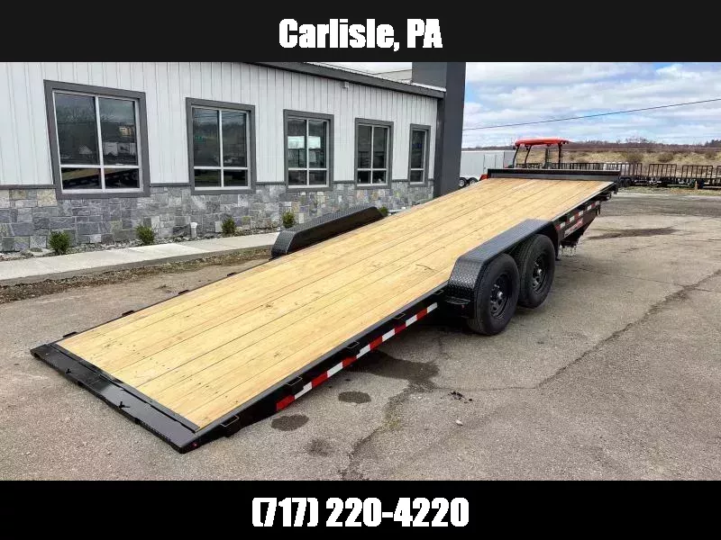 2026 H&H 7x24' Power Tilt Car Hauler Trailer 14000# GVW * POWER TILT * DUAL TOOLBOXES * 6" FRAME * DROP JACK * INTEGRATED TAIL LIGHTS * CHANNEL C/M 1762533710
