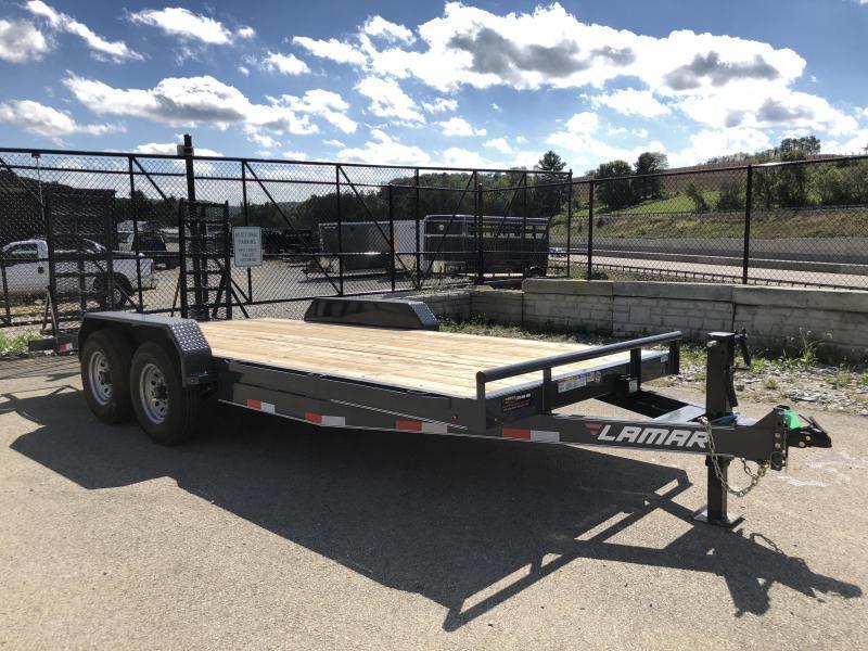 2021 Lamar 7x18' Equipment Trailer 14000# GVW * DELUXE OVERWIDTH RAMPS W/ HEAVY MESH * CHARCOAL POWDERCOAT * RUBRAIL/STAKE POCKETS/PIPE SPOOLS/D-RINGS * REM FENDERS * 12K JACK * CAST COUPLER * SPRING ASSIST * COLD WEATHER HARNESS * DIA PLATE DOVETAIL 2021 Lamar 7x18' Equipment Trailer 14000# GVW * DELUXE OVERWIDTH RAMPS W/ HEAVY MESH * CHARCOAL POWDERCOAT * RUBRAIL/STAKE POCKETS/PIPE SPOOLS/D-RINGS * REM FENDERS * 12K JACK * CAST COUPLER * SPRING ASSIST * COLD WEATHER HARNESS * DIA PLATE DOVETAIL