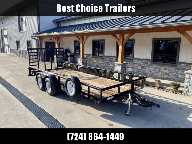 USED 2017 Big Tex Trailers 7X18' 10PI Pro Series Tandem Axle Pipe Top Utility Trailer 9990# GVW * SWIVEL JACK * LED LIGHTS * 5" CHANNEL * ADJUSTABLE COUPLER * TEARDROP FENDERS * POWDERCOAT * HD GATE * SPARE TIRE USED 2017 Big Tex Trailers 7X18' 10PI Pro Series Tandem Axle Pipe Top Utility Trailer 9990# GVW * SWIVEL JACK * LED LIGHTS * 5" CHANNEL * ADJUSTABLE COUPLER * TEARDROP FENDERS * POWDERCOAT * HD GATE * SPARE TIRE