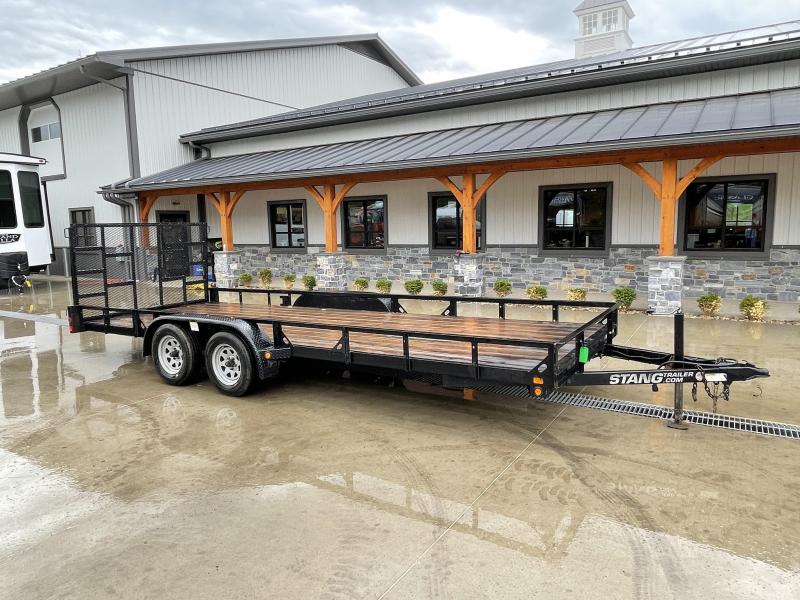 USED 2014 Mustang 7x20' Tandem Axle Utility Landscape Trailer 7000# GVW * TIE DOWNS * 7000# JACK * SPRING ASSISTED GATE * TUBE GATE USED 2014 Mustang 7x20' Tandem Axle Utility Landscape Trailer 7000# GVW * TIE DOWNS * 7000# JACK * SPRING ASSISTED GATE * TUBE GATE