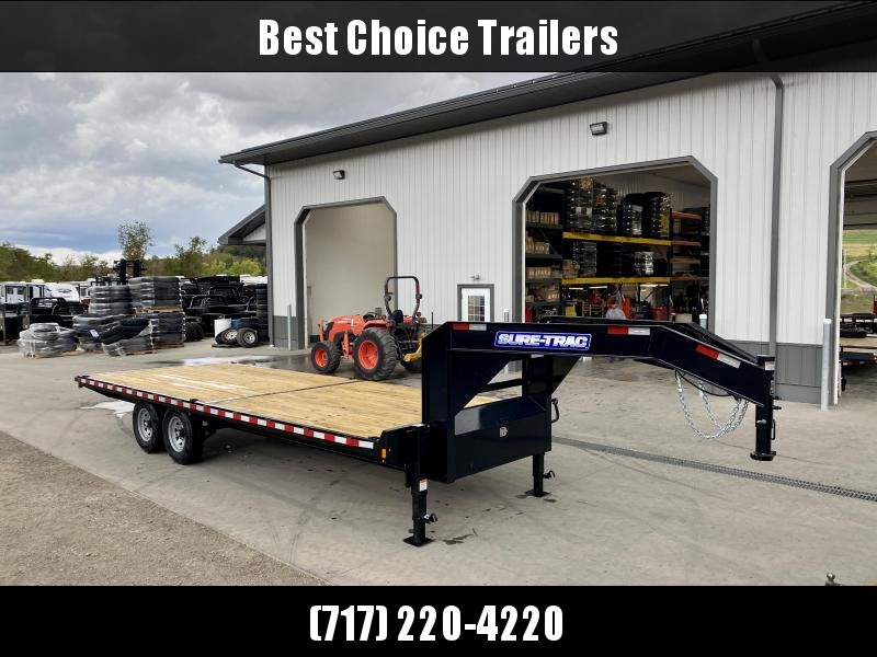 2022 Sure-Trac 102x22 Gooseneck Deckover Flatbed Trailer 15000# GVW * STRAIGHT DECK * I-BEAM MAINFRAME & NECK * CHANNEL SIDE RAIL * RUBRAIL/STAKE POCKETS/D-RINGS * GOOSEENCK COUPLER * DUAL 12K DROP LEG JACKS * FULL FRONT TOOLBOX * CLEARANCE 2022 Sure-Trac 102x22 Gooseneck Deckover Flatbed Trailer 15000# GVW * STRAIGHT DECK * I-BEAM MAINFRAME & NECK * CHANNEL SIDE RAIL * RUBRAIL/STAKE POCKETS/D-RINGS * GOOSEENCK COUPLER * DUAL 12K DROP LEG JACKS * FULL FRONT TOOLBOX * CLEARANCE