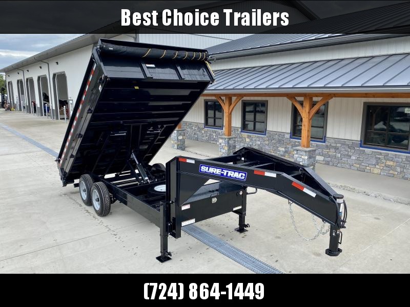 2021 Sure-Trac Gooseneck Deckover Dump Trailer * TARP KIT * 20" FOLD DOWN SIDES * UNDERMOUNT RAMPS * SCISSOR HOIST * INTEGRATED KEYWAY * UNDERBODY TOOL TRAY * 17.5" RUBBER * SPARE TIRE * D-RINGS * COMBO GATE * STABILIZER JACKS 2021 Sure-Trac Gooseneck Deckover Dump Trailer * TARP KIT * 20" FOLD DOWN SIDES * UNDERMOUNT RAMPS * SCISSOR HOIST * INTEGRATED KEYWAY * UNDERBODY TOOL TRAY * 17.5" RUBBER * SPARE TIRE * D-RINGS * COMBO GATE * STABILIZER JACKS