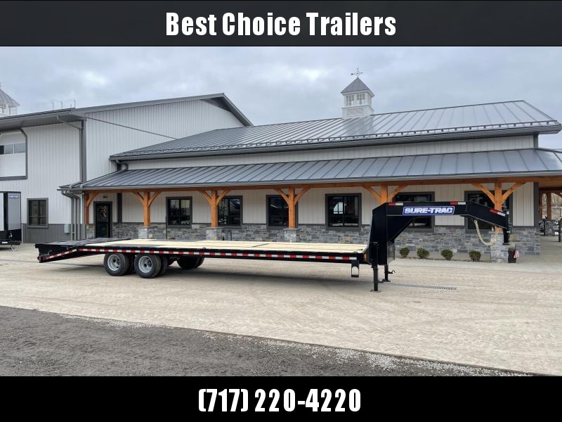 2022 Sure-Trac 102x30' Gooseneck Beavertail Deckover Trailer 22500# GVW * FULL WIDTH RAMPS * DEXTER AXLES * 12" I-BEAM * PIERCED FRAME * RUBRAIL/STAKE POCKETS/PIPE SPOOLS/10 D-RINGS * CROSS TRAC BRACING * HD BEAVERTAIL 2022 Sure-Trac 102x30' Gooseneck Beavertail Deckover Trailer 22500# GVW * FULL WIDTH RAMPS * DEXTER AXLES * 12" I-BEAM * PIERCED FRAME * RUBRAIL/STAKE POCKETS/PIPE SPOOLS/10 D-RINGS * CROSS TRAC BRACING * HD BEAVERTAIL