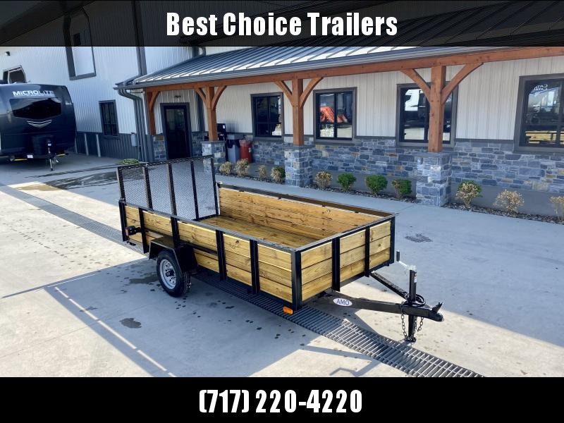 2022 AMO 5x10' Wood High Side Angle Iron Utility Landscape Trailer 2200# GVW * 3-BOARD HIGH SIDE * GATE * A-FRAME TONGUE * A-FRAME JACK * 2" BALL * CLEARANCE 2022 AMO 5x10' Wood High Side Angle Iron Utility Landscape Trailer 2200# GVW * 3-BOARD HIGH SIDE * GATE * A-FRAME TONGUE * A-FRAME JACK * 2" BALL * CLEARANCE