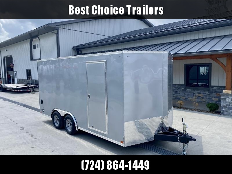 2023 ITI Cargo 8.5x16 Enclosed Car Hauler Trailer 7000# GVW * 7' HEIGHT UTV PKG * SILVER EXTERIOR * .030 SEMI-SCREWLESS * RV DOOR * 1 PC ROOF * 3/8" WALLS * 3/4" FLOOR * TRIPLE TUBE TONGUE * 6'6" INTERIOR * 24" STONEGUARD * HIGH GLOSS PAINTED FRAME 2023 ITI Cargo 8.5x16 Enclosed Car Hauler Trailer 7000# GVW * 7' HEIGHT UTV PKG * SILVER EXTERIOR * .030 SEMI-SCREWLESS * RV DOOR * 1 PC ROOF * 3/8" WALLS * 3/4" FLOOR * TRIPLE TUBE TONGUE * 6'6" INTERIOR * 24" STONEGUARD * HIGH GLOSS PAINTED FRAME