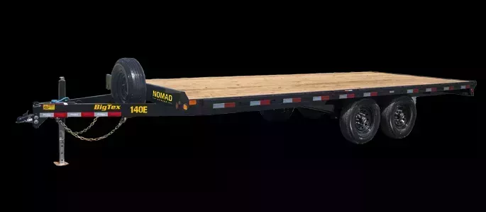 2026 Big Tex Trailers 14OE 102x20' Flatbed Deckover Trailer 14000# GVW * CHANNEL FRAME & TONGUE * STAKE POCKTS/RUBRAIL * 8' SLIDE IN RAMPS * ADJUSTABLE COUPLER * DROP LEG JACK * SLIPPER SPRING SUSPENSION