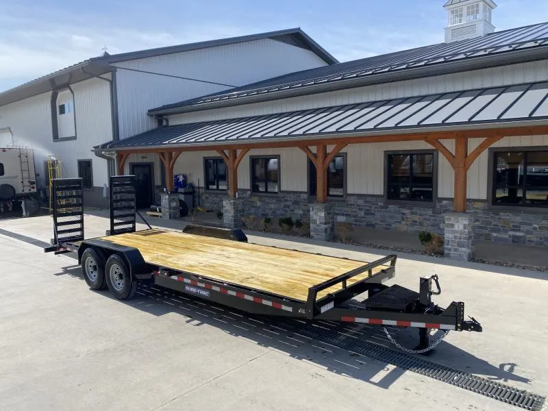 2026 Sure-Trac 7x22' Equipment Trailer 14000# GVW * TOOLBOX * 12K JACK * DELUXE OVERWIDTH 4" CHANNEL RAMPS W/ MESH * RUBRAIL/STAKE POCKETS/D-RINGS * HD FENDERS * ADJUSTABLE CAST COUPLER * SPARE MOUNT * SEALED HARNESS