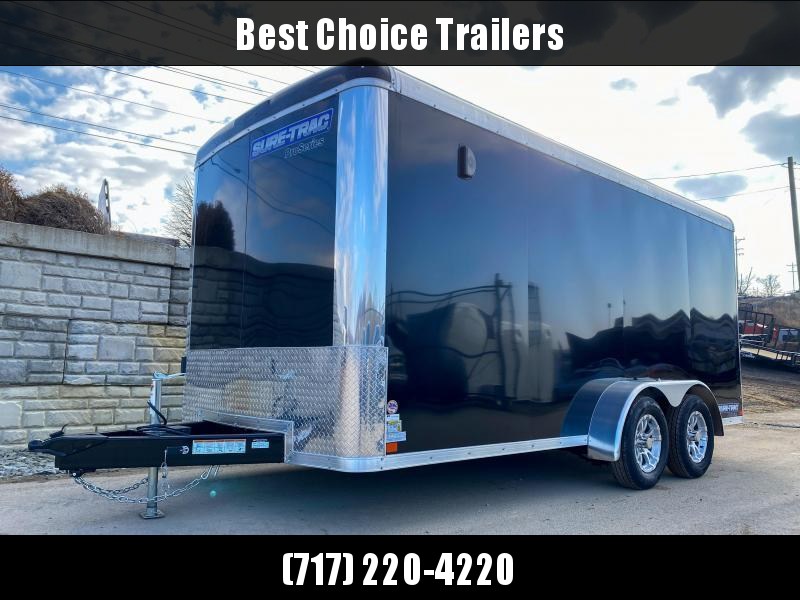 2021 Sure-Trac 7x16' Pro Series Enclosed Cargo Trailer 7000# GVW * CHARCOAL EXTERIOR * TORSION SUSPENSION * .030 SCREWLESS EXTERIOR * ROUND TOP * ALUMINUM WHEELS * 1 PC ROOF * 6'6" HEIGHT * 6" FRAME * 16" O.C. C/M * PLYWOOD * TUBE STUDS 2021 Sure-Trac 7x16' Pro Series Enclosed Cargo Trailer 7000# GVW * CHARCOAL EXTERIOR * TORSION SUSPENSION * .030 SCREWLESS EXTERIOR * ROUND TOP * ALUMINUM WHEELS * 1 PC ROOF * 6'6" HEIGHT * 6" FRAME * 16" O.C. C/M * PLYWOOD * TUBE STUDS