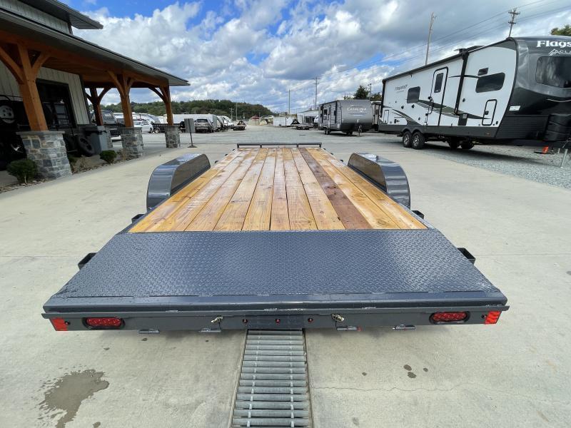 2025 Lamar 7x20 7000# Wood Deck Car Hauler Trailer * CHARCOAL * EXTRA STAKE POCKETS * 5" CHANNEL FRAME * COLD WEATHER HARNESS * REAR RAMPS 2hkgxEsqxctv