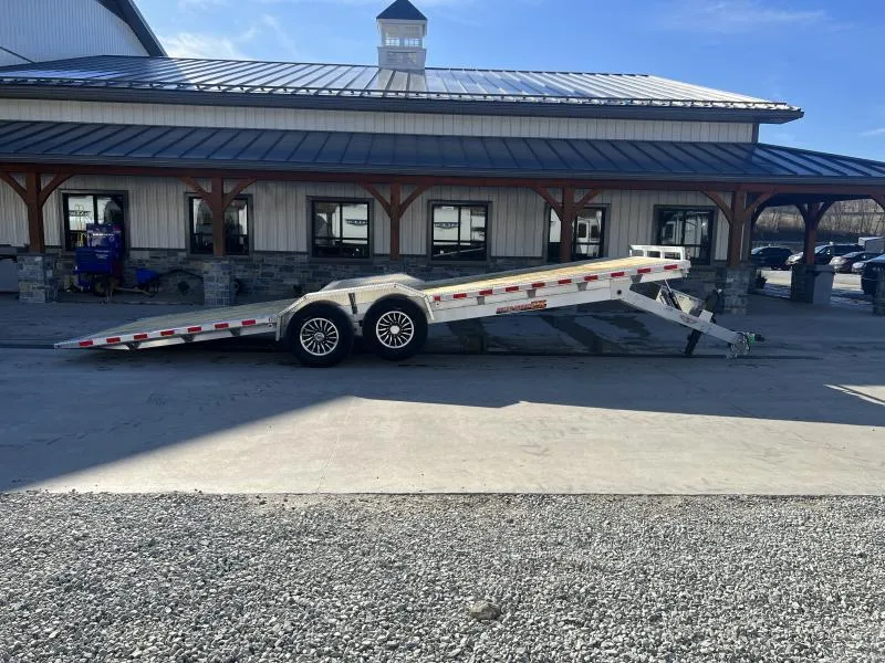 2026 H&H 102x24' Aluminum Power Tilt Car Hauler Trailer 14000# GVW * 102" DECK OUTRIGGERS * HD WELD ON FENDERS * POWER TILT * ALUMINUM TOOLBOX * 8" CHANNEL FRAME * ALUMINUM WHEELS * 12K DROP JACK * ADJUSTABLE COUPLER * INTEGRATED TAIL LIGHTS