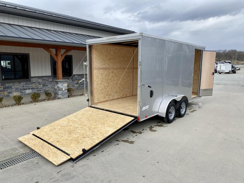 2023 Pace American 7x16' Enclosed Cargo Trailer 7000 GVW * SILVER EXTERIOR * 7' HEIGHT UTV